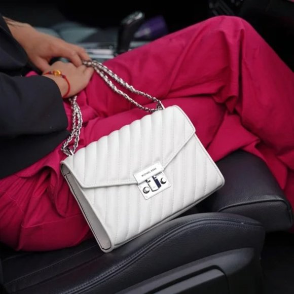 Michael Kors NEW! Rose Medium Quilted Flap Shoulder Handbag w/Tags - Picture 5 of 13